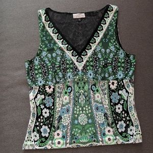 BOGO Tahari Sleeveless Patterned V-Neck Blouse, 8P